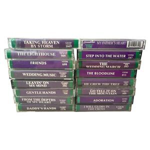 Lot of 16 Chrome CRO2 Christian Music Cassettes Vintage Gospel Faith Religious